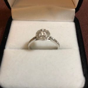 1/3 ct t.w. Composite double band 14k white gold